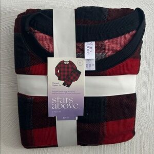 Stars Above Women’s Red and Black Thermal Pajama Set
